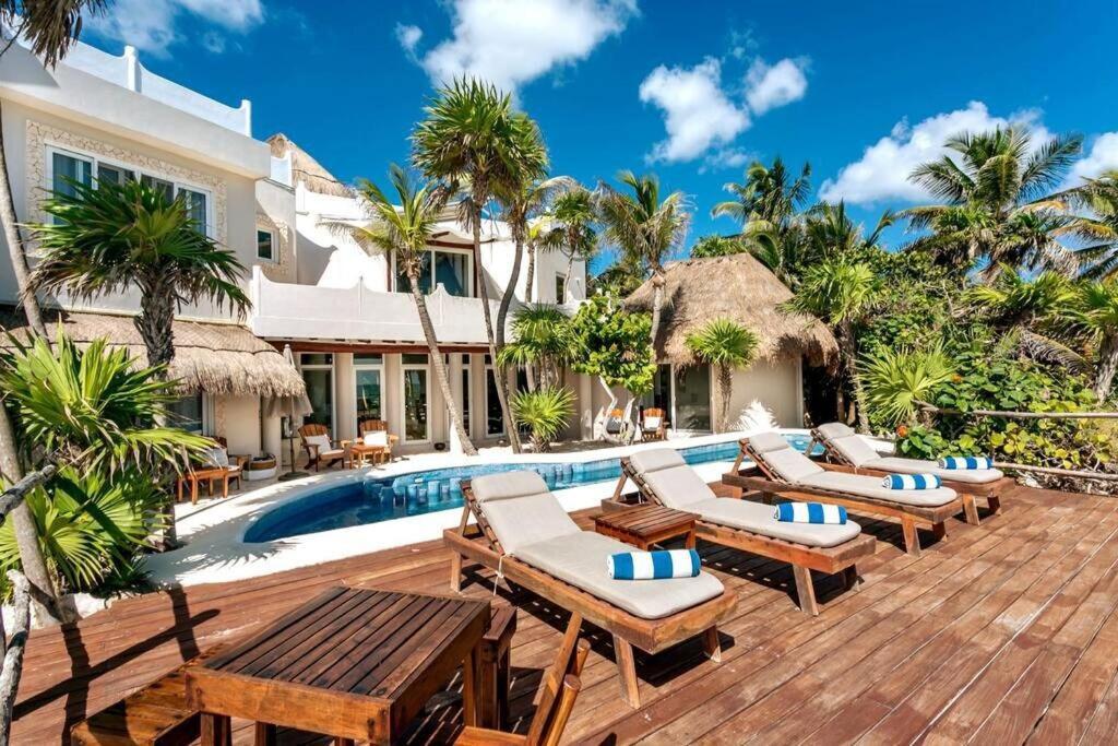 Luxury 5-Br Beachfront Home In Tulum Casa Sofia Gato Exterior foto